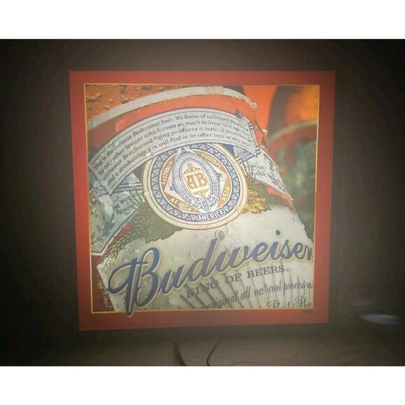 Budweiser Lighted Bar Sign - Picture 2 of 4